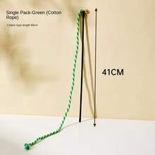 Realistic Feather Interactive Cat Toy With Ribbon & Bell, Cat Wand Toy, Cat Supplies Accessories - View 10