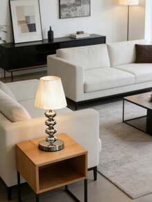 1pc USB Powered High-Quality Metal Retro Desk Lamp, Suitable For Bedside, Hostel, Dining Room, Camping, Minimalist Warm Light Atmosphere Lamp - Silver - View 3