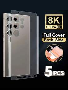 5片裝 全螢幕覆蓋 Galaxy S26 Ultra S25 S24 Ultra 5G Edge S23 S22 Ultra Plus 高畫質水凝膠螢幕保護貼 - 5 件 - 查看 15