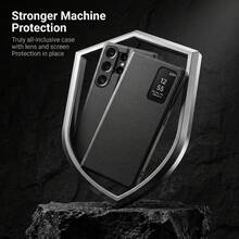 1 pieza Funda de cartera de cuero PU con ventana inteligente de lujo, con soporte plegable y ranura para tarjetas. Cubierta protectora a prueba de golpes compatible con Samsung S26 Ultra, S25 Ultra, S24 Ultra, S23 Ultra, S22 Ultra - Negro - Ver 8