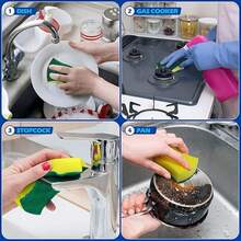 Multi-Functional Cleaning Sponge, Dish Washing Sponge, High-Quality Kitchen Sponge, Durable Anti-Scratch Sponge Wipe Cloth - A - View 6