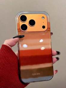 Y2K Retro Brown Striped Transparent Phone Case, Compatible With IPhone 17/12/13/14/15/16 Pro Max/14/15/16 Plus/11, Artistic And Simple Looking Phone Case With Soft Back Cover That Is Shockproof, Waterproof, Drop Resistant, And Scratch Resistant - Plaid - View 1