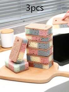 新款双面海绵擦，方形加厚百洁布，厨房清洁海绵块，高密度洗碗布，加厚清洁除油魔力擦 - A - 查看 12