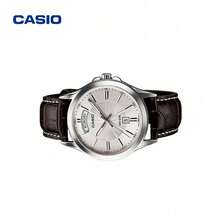 Casio 卡西欧 MTP-1381L 男士商务腕表，日期显示，50米防水，棕色皮表带，石英腕表 - 均碼 - 查看 9