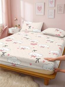 1 tấm ga trải giường vừa vặn, tấm bảo vệ nệm, mềm mại và thoáng khí, mang lại cảm giác êm ái như mây, phù hợp với giường đơn, giường đôi và giường cỡ Queen, thiết kế túi sâu 9,8 inch, vật dụng thiết yếu cho gia đình và ký túc xá, đồ dệt gia dụng, trang trí nhà cửa - Nhiều màu - Xem 1