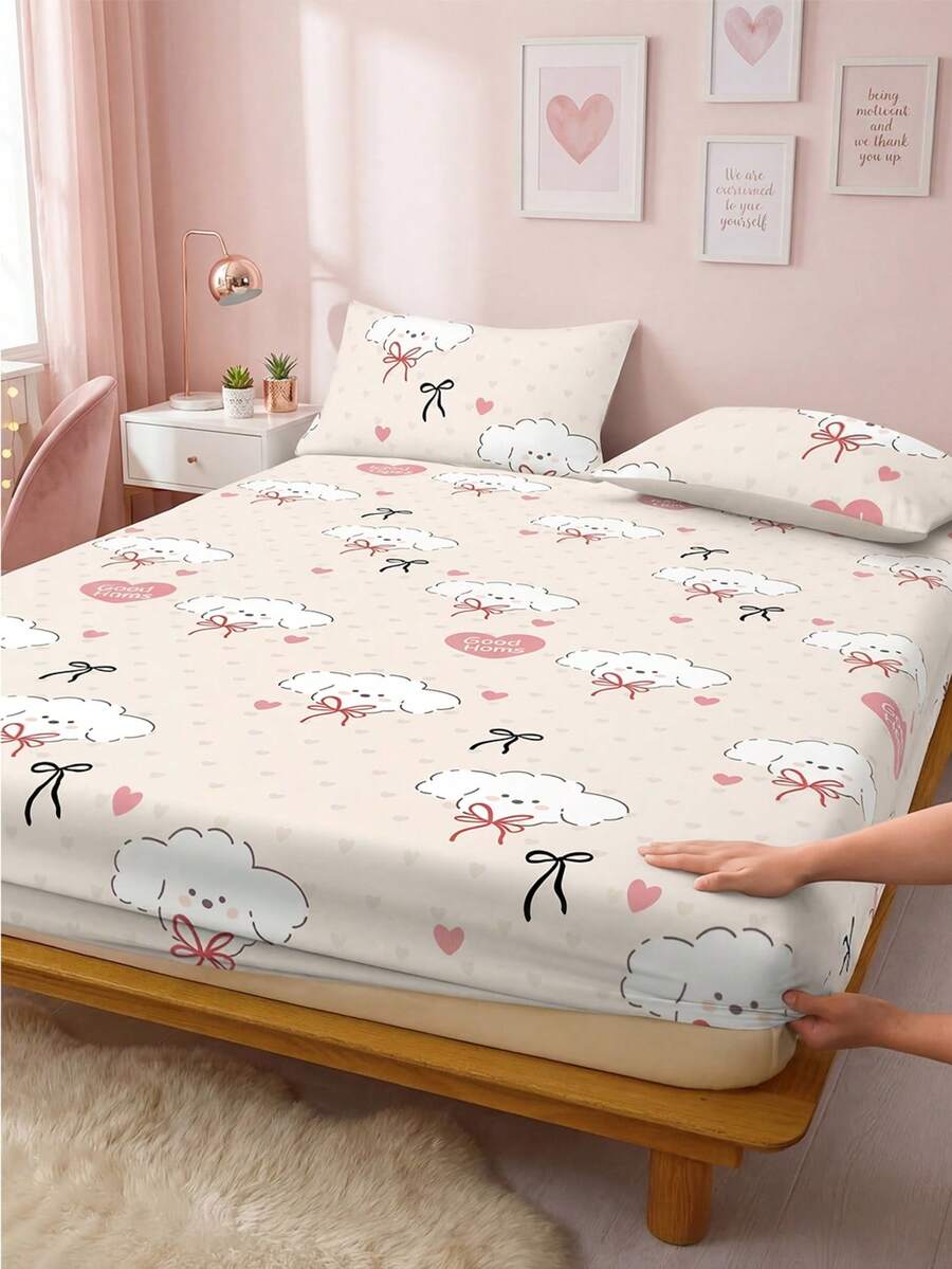 1 tấm ga trải giường vừa vặn, tấm bảo vệ nệm, mềm mại và thoáng khí, mang lại cảm giác êm ái như mây, phù hợp với giường đơn, giường đôi và giường cỡ Queen, thiết kế túi sâu 9,8 inch, vật dụng thiết yếu cho gia đình và ký túc xá, đồ dệt gia dụng, trang trí nhà cửa - Nhiều màu - Xem 1