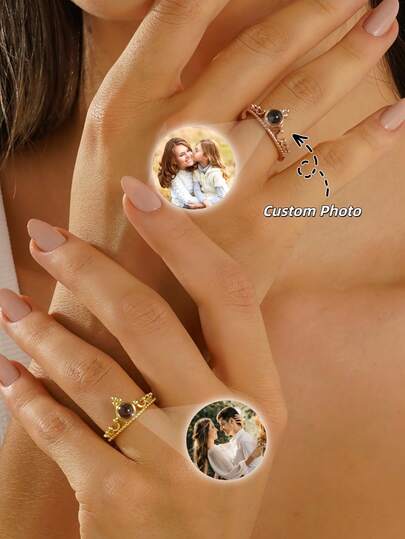 1 chiếc nhẫn hình vương miện tròn in ảnh nhiều màu sắc theo yêu cầu | Nhẫn hình vương miện tròn in ảnh bằng thép không gỉ | Dành cho nữ | Nhẫn hình vương miện tròn in ảnh kỷ niệm | Quà tặng Ngày Valentine theo yêu cầu | Quà tặng cho phù dâu | Nhẫn in ảnh | Nhẫn chiếu ảnh | Quà tặng cá nhân hóa | Quà tặng cho mẹ | Quà tặng cho bạn gái | Quà tặng ảnh cho người yêu | Nhẫn cho nữ | Nhẫn tối giản | Quà tặng bạn thân | Quà tặng sinh nhật | Quà tặng đám cưới | Quà tặng kỷ niệm