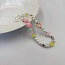 Ins Cute Butterfly Bear Diy Beaded Mobile Phone Chain Mobile Phone Case Anti-Lost Mobile Phone Lanyard Chain - View 2