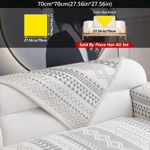 1pc Bohemian Style Pet Waterproof Anti-Slip Sofa Cover, Machine Washable All Season Sofa Protector, Multi-Purpose Sofa Decor Pad - Grey - View 14