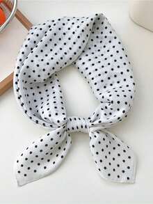 1条70厘米方巾，时尚休闲波点印花领巾头巾 - 彩色 - 查看 11