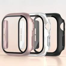 Bộ 3 ốp lưng tương thích với Apple Watch Series 11 10 9 8 7 6 5 4 Ultra 49mm/40mm/41mm/42mm/44mm/45mm/46mm, siêu mỏng, làm bằng nhựa PC cứng cáp, bảo vệ toàn diện, tích hợp miếng dán màn hình cường lực. - Nhiều màu - Xem 9