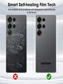 3 Packs Soft TPU Back Films Compatible With Samsung Galaxy S26 Ultra S25 Edge S25 S24 S23 S22 Ultra Plus FE HD Full Coverage Back Side Hydrogel Film Screen Protector - 3 Pieces - View 2