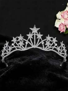 1 chiếc vương miện thiên nga Meiha Bridal Accessories, vương miện hình bán nguyệt đính đá hình con công cho váy cưới, vương miện sinh nhật ngọt ngào, vương miện giọt nước lớn siêu lấp lánh. - trắng - Xem 13