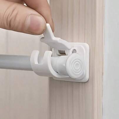 Bộ 4 móc treo rèm cửa sổ không cần khoan - Tự dính, móc treo tường có thể điều chỉnh, phù hợp với trang trí nhà hiện đại, phòng ngủ, phòng khách, nhà bếp và phòng tắm - Chất liệu nhựa trong suốt, dễ lắp đặt, bền, đa năng, cần thiết cho trang trí Halloween và Giáng sinh.