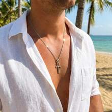 Dây chuyền mặt thánh giá đa năng thời trang dành cho nam giới - Bạc - Xem 3