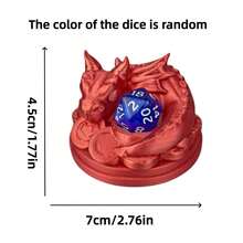 D&D Dragon Dice Holder - Resin Dragon Statue With 1 Random Color Dice Included - Tabletop RPG Dice Storage Display Stand For D&D, Pathfinder And  - Great For Dice Display, Game Table Decor And Fantasy Collectibles - Perfect Gift For D&D Players And Dragon Collectors - Multicolor - View 2