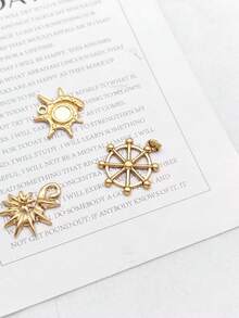 1pc Multi-Element Jewelry Necklace Pendant Accessories, Fashionable Elegant Casual, Suitable For Daily Wear - Yellow Gold - View 5