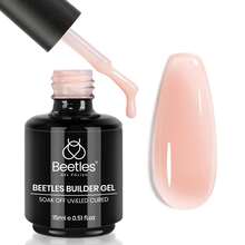 Beetles Builder Gel For Nails-Cover Nude Translucent 8 In 1 Nail Thickening Strengthening Building Apex - 1Pcs 15Ml Sheer pink - 查看 9