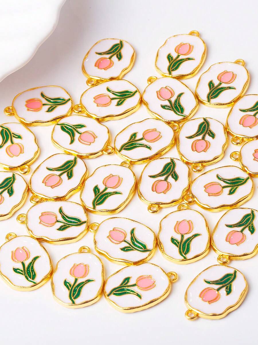 10个/包彩色郁金香吊坠，母亲节礼物 - 鬱金香 - 查看 1