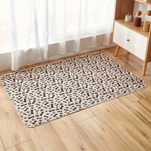 1pc Beige Pet Sleeping Mat With Dog Paw & Bone Print, 3-Layer Structure, Waterproof PVC Material, Highly Absorbent & Anti-Slip, Washable & Reusable - Beige - View 5