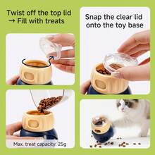 Dispensador interactivo de golosinas para mascotas | Juguete lento y entretenido para gatos y perros pequeños para Pascua y primavera, ayuda a aliviar la ansiedad y el aburrimiento de las mascotas de interior - Multicolor - Ver 8