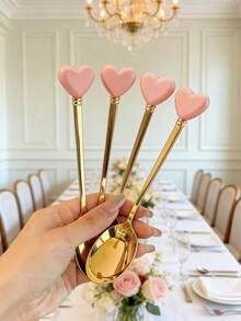 Bộ 1/4 thìa bằng thép không gỉ, dùng được trong máy rửa chén, lý tưởng cho gia đình, nhà bếp, nhà hàng, tiệc tùng, lễ Phục sinh và Ngày của Mẹ. - Nhiều màu - Xem 11