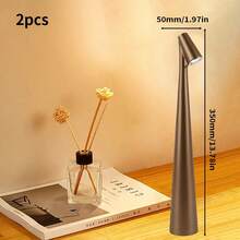 1PC Modern Minimalist Design Tall Table Lamp, Reading & Study Night Light, Touch Switch, Wireless Rechargeable LED Elegant Desk Lamp, 3-Level Dimmable Modes, Weighted Base With Non-Slip Pad, Suitable For Bedroom, Study, Living Room Decoration And Lighting - Multicolor - View 15