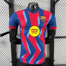 25-26 Barcelona Three Away Games, Yamal Football Jersey, Number 10 - Blue - View 2