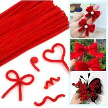 200pcs Pipe Cleaners Red And Moss Green Chenille Stems For Crafts 6mm X 12 Inch Fuzzy Sticks Craft Supplies Thick Fuzzy Wire For Arts & Crafts, Classroom Project, Festive Decoration Christmas DIY Art Craft Projects Home Decorations - Multicolor - View 13