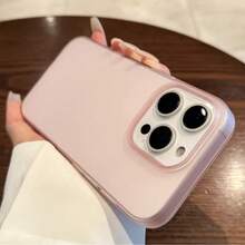 DECOPHONE 粉色哑光软触感手机壳，防震全包保护套，简约透明超薄设计，兼容 17 / 17 Pro / 17 Pro Max - 透粉 - 查看 4