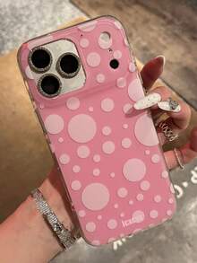 Funda de teléfono mate con lunares minimalista y linda, adecuada para iPhone 17 Pro Max, 17 Pro, 17, 16 Pro Max, 16 Pro, 16, 15, 14, 13, 12 Pro Max, cubierta protectora de teléfono con acabado mate y antichoque de moda - Fundación de lunares - Ver 3