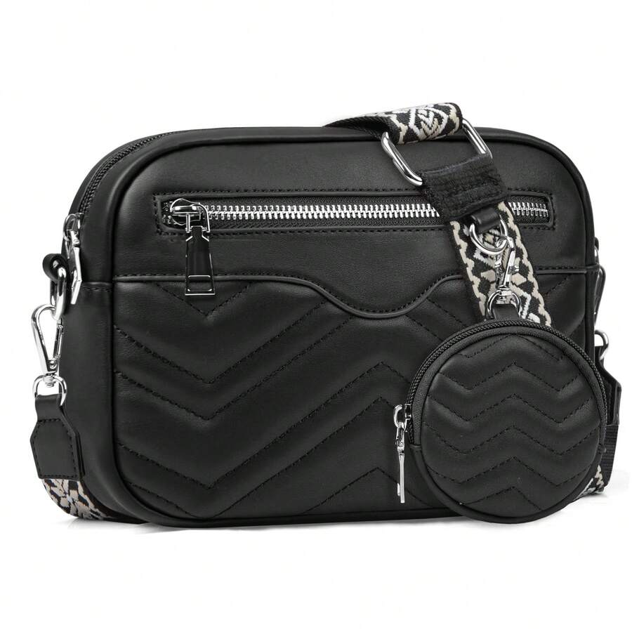 NEWHEY Fashion Crossbody Bag, Leather Crossbody Wallet, Small Waterproof Shoulder Handbag, Comes With Adjustable Shoulder Strap - Multicolor - View 1