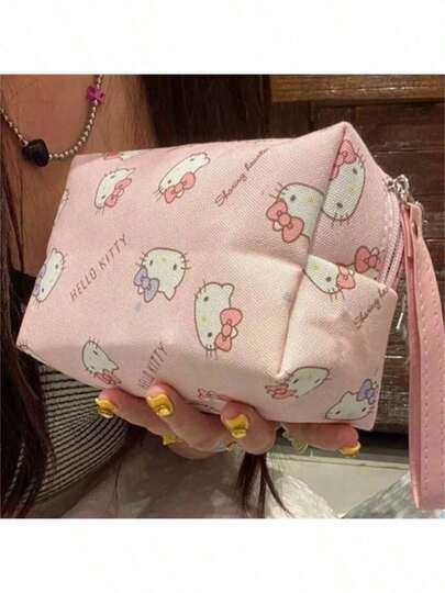 SANRIO Cat Makeup Bag High Appearance Level Travel Skincare Storage Toiletries Large Capacity Portable Tote Bag Without Pendants Women