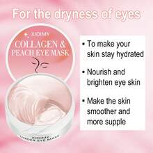 Xioimy 60片胶原蛋白蜜桃眼膜，高度保湿，深层滋养，抚平并滋润眼周肌肤，蕴含胶原蛋白和蜜桃成分，适合所有肤质。 - 數量 - 查看 7