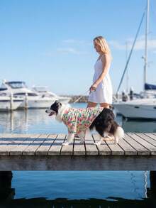 Dog Leisure Shirts For Summer - Breathable Lightweight Dog Summer Clothes, Summer Shirts For Small Medium Large Dogs, All Over Printing Dog Clothes - Watermelon And Banana Pattern - Multicolor - View 4