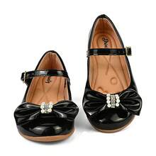 Girls' Heeled Ballet Flats, Sizes 28 To 36, Direct From The Factory, Super Comfortable 101-503 - 黑色 - 查看 5