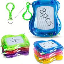 Mini Magnetic Drawing Board For Kids, Portable Small Magnetic Doodle Pad Set With Backpack, Hook, Clip, Lightweight And Easy To Wipe Clean Sketching Board, Creative Educational Learning Toy To Develop Imagination And Hand-Eye Coordination, Suitable For Party Favors, Classroom Rewards, Carnival Prizes, Birthday Gifts, Holiday Small Gifts For Boys And Girls - Multicolor - View 4