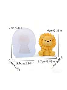 1 khuôn nến silicon tái sử dụng, hình sư tử hoạt hình 3D, thích hợp để làm thạch cao DIY, nến thơm, xà phòng thủ công, nhựa và các vật dụng trang trí, lý tưởng cho hương thơm gia đình và quà tặng ngày lễ. - A - Xem 9
