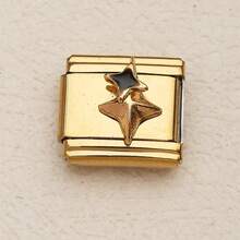 1PC Stainless Steel Bracelet Accessories With Flowers, Butterflies, Shells And Other Elements, Used For DIY Bracelet Jewelry Making, Can Be Freely Matched With Different Styles.﻿ - Gold - View 28
