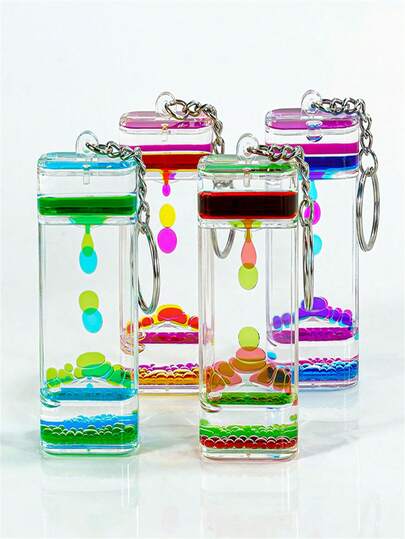 1 chiếc móc khóa trang trí hình giọt dầu bằng acrylic, không cần pin, thích hợp để trên bàn làm việc, giá sách, tủ đầu giường.