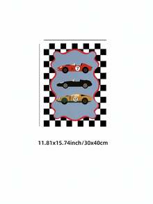 1pc Unframed Racing Car Poster, Suitable For Children's Bedroom Or Game Room Wall Decor, Minimalist Style Decoration, Interesting Poster, Best Back-To-School Gift For Boys - Cartoon Cars - View 12