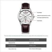 Casio 卡西欧 MTP-1381L 男士商务腕表，日期显示，50米防水，棕色皮表带，石英腕表 - 均碼 - 查看 12