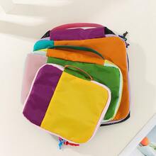 3pcs/Set New Thickened Spring/Summer Dopamine Packing Cubes, Fashion Travel Luggage Organizer, Casual Toiletry Bag, 3 Sizes For Flexible Storage, Breathable Mesh Design, Smooth Zipper, Stylish Colors, Suitable For Packing Clothes/Underwear, Great Gift For Family, Lover And Friends Toiletries Bag Wash Bag Large Capacity Shower Bag For Women Mothers Day Gift Teacher Gift Cruise Essentials Travel Essential - Multicolor - View 10