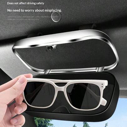 Auto Sonnenblenden Brillen Aufbewahrungsbox, Drucktyp Mode Brillenhalter, Universelles Auto Zubehör
