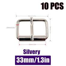 HSDOUBLE 10 chiếc khóa lăn kim loại, khóa thắt lưng, móc bấm, phụ kiện đồ da, túi xách, giày dép, vòng cổ chó. - 10 CÁI - Xem 19