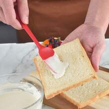 Bộ 6 thìa silicon, thìa cao su dùng để nướng, nấu nướng và trộn, chịu nhiệt cao, dụng cụ nhà bếp chống dính (Đỏ, Đen) - Nhiều màu - Xem 4