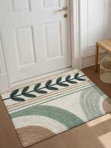 1 pezzo Zerbino 3D, tappeto in lana con disegno di piante verdi fresche, adatto per bagno, cucina, esterno, interno, corridoio, camera da letto, soggiorno, comodino, lavabile in lavatrice, facile da pulire, fondo antiscivolo, adatto per decorazione invernale da camera da letto, decorazione per San Valentino, accessorio essenziale per il bagno, set di decorazione per la stanza, tappeto decorativo da esterno - Multicolore - Visualizzare 5