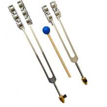 32HZ Aluminum Tuning Fork Tool With Hammer Healing Sound Vibration Diagnostic Therapy Health Care Tool - Silver - View 5