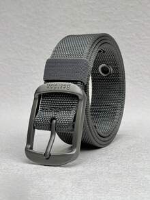 1 chiếc thắt lưng nam bằng nylon thoáng khí, khóa kim loại, bền và đa năng. - A - Xem 3