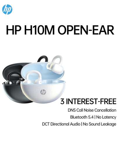  HP H10M Open Ear Earbuds | Bluetooth 5.4 | IPX4 | 30H Playtime | Mic | For Sports Office